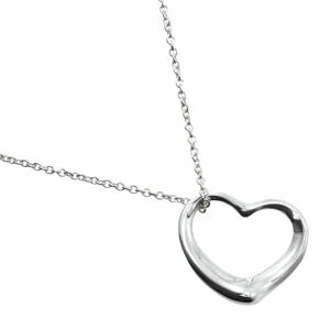 Tiffany Co Open Heart Necklace by Elsa Peretti Sterling Silver